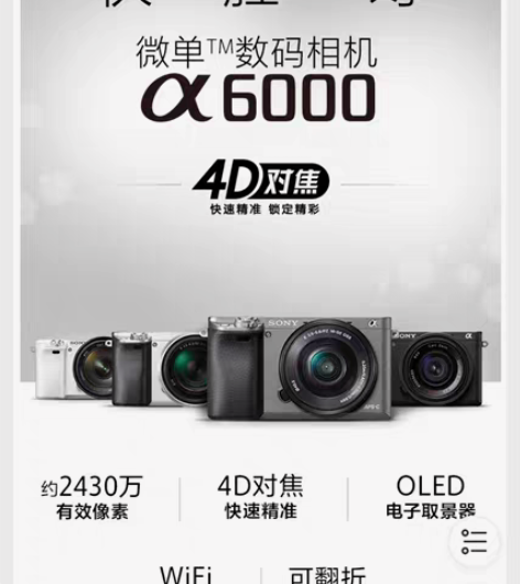 索尼（SONY）Alpha 6000L A...