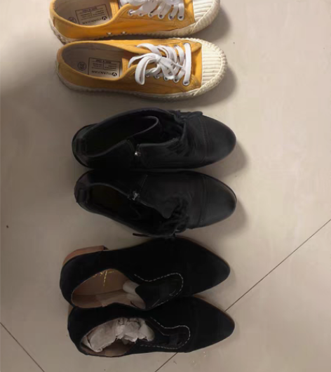 黄色帆布鞋20元         39码 ...