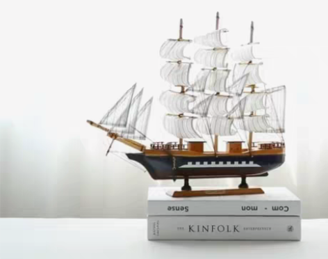 清仓  地中海一帆风顺帆船摆件工艺品仿真实...