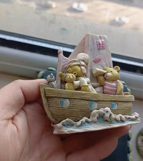 包邮老货树脂 小熊帆船 摆件翻模模具 老货...
