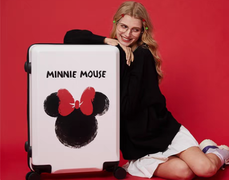 转卖迪士尼行李箱万向轮女旅行箱可爱20寸个...