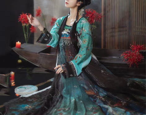 转卖桔屿原创汉服女【曼珠沙华】中国风唐制复...