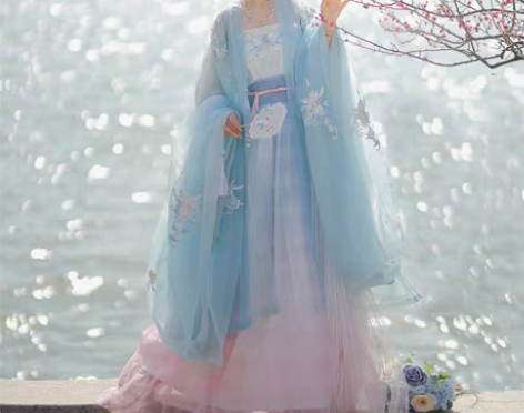 转卖【乐活价】裳云兮原创汉服女【水挼蓝】清...