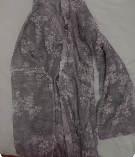 包邮新中式水墨画宽松阔袖雪纺飘逸轻薄开衫 ...