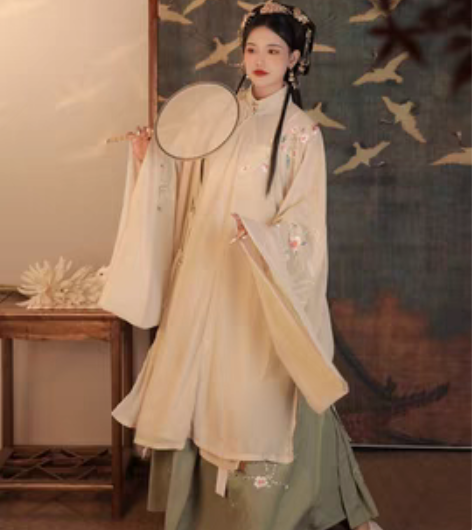 包邮艺缕原创汉服女【牡丹记】袄裙刺绣立领褶...