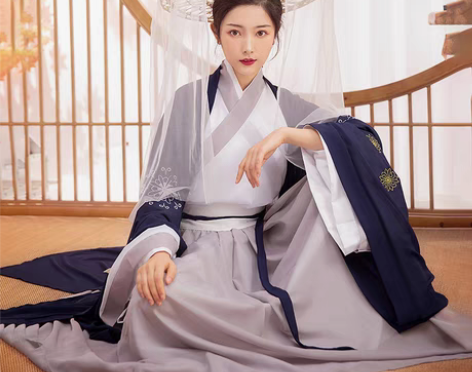 转卖魏晋交领汉服女正版武侠风齐腰襦裙大袖衫...