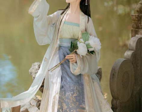 转卖七月夕 思凡 三色宋制褙子百迭裙仿宋抹...