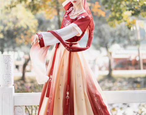 转卖珍缕千禧寻汉服女春季唐制坦领敦煌飞天中...