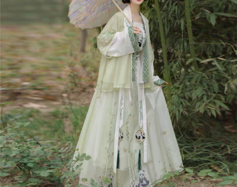 转卖汉旭原创汉服女明制夏季马面裙团子对交穿...