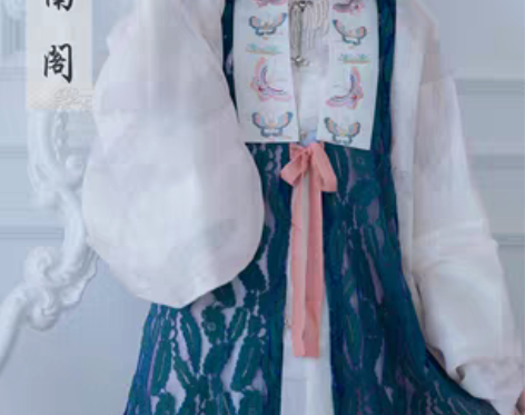 转卖|司南阁| 原创明制立领袄比甲千山黛L...