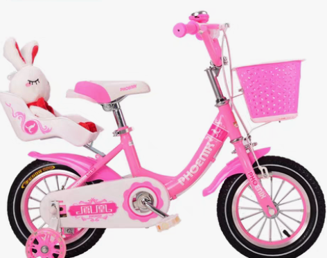 转卖凤凰儿童自行车小女孩公主童车2-5岁脚...