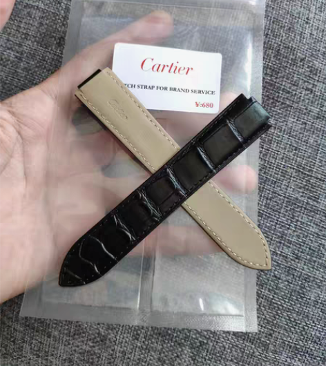 包邮卡地亚蓝气球手表带真皮原装男女款折叠扣...