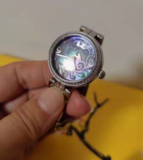 包邮飞亚达全自动机械女表 表盘32 贝母凤...