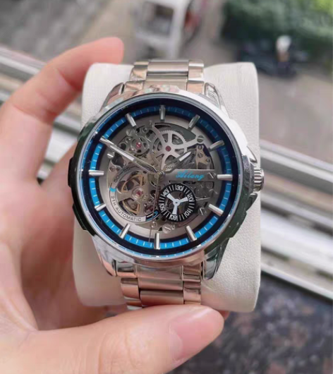 包邮陀飞轮镂空机械表手表男士皮带防水手表男...