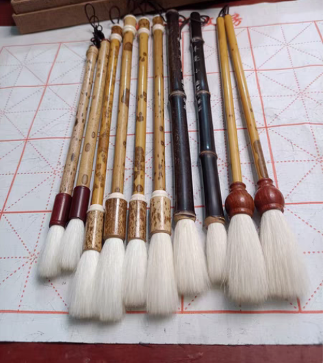 包邮纯细嫩光峰羊毫，老香妃笔杆满花，不添加...