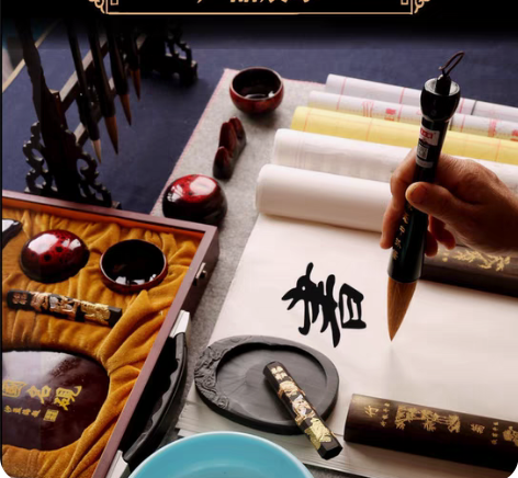 包邮毛笔套装高档专业 全套文房四宝笔墨纸砚...