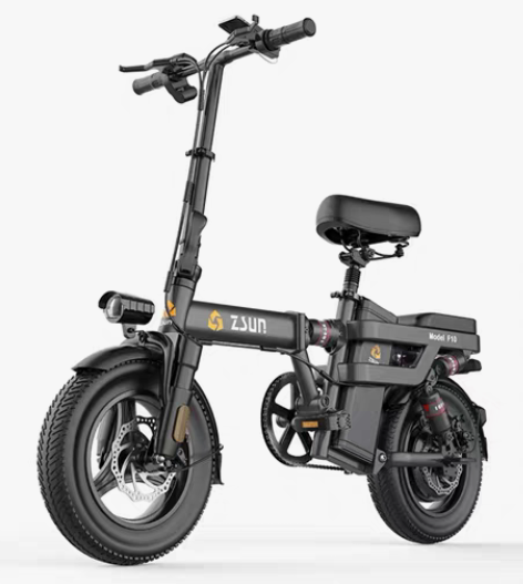 转卖德国尊尚折叠电动自行车锂电池代驾超轻小...