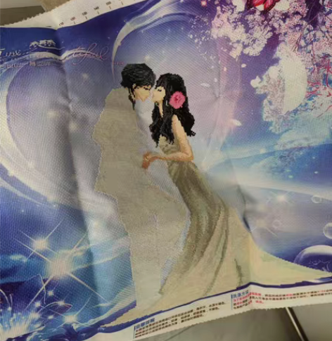 倾城之恋十字绣，之前绣给朋友结婚用的，忘了...