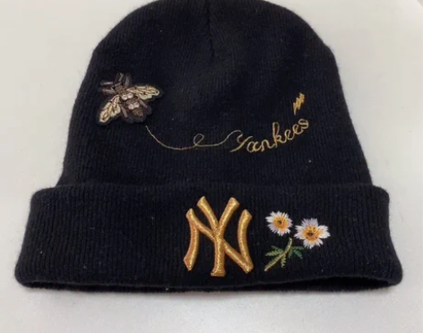 包邮出正品MLB毛线帽针织帽子NY蜜蜂款 ...