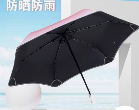 包邮黑胶防晒 黑胶防晒遮阳伞全自动安全防回...