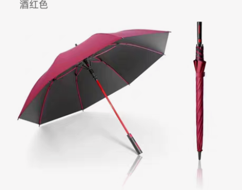 包邮雨伞8骨红骨高尔夫广告直杆伞抗风防晒黑...