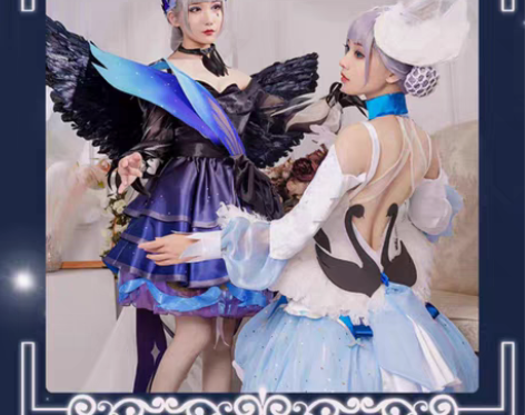 包邮【爆款】王者荣耀cos服 小乔黑白天鹅...