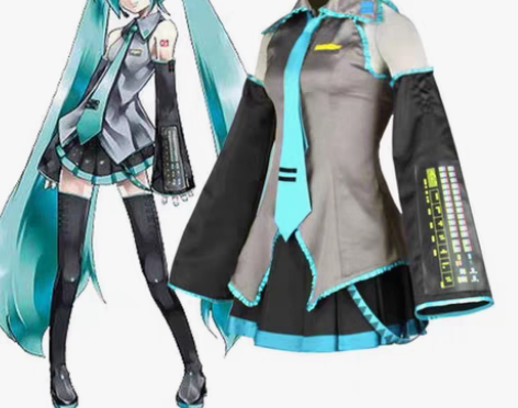 初音未来cos服 均码,送镜音双子画集和海...