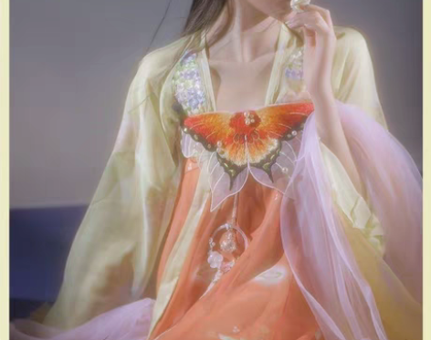 包邮新款汉风印花刺绣超仙对襟开衫齐胸裙春夏...