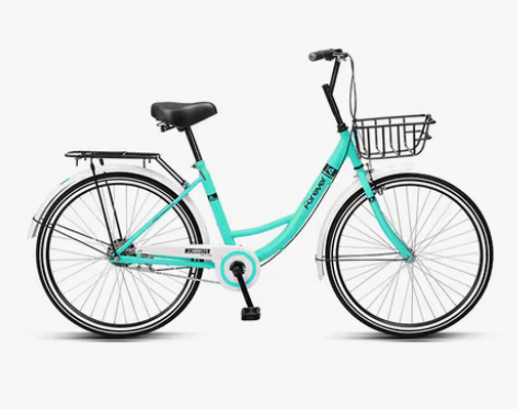 转卖上海永久牌实心胎自行车女士轻便时尚上班...