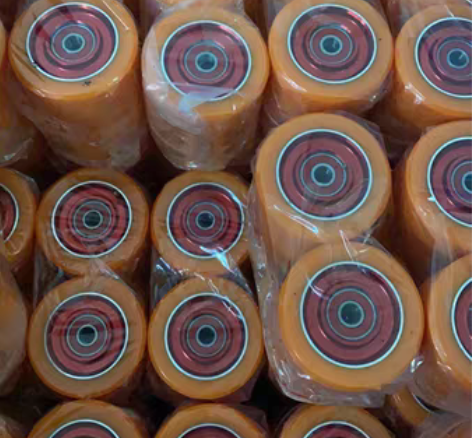 双排溜冰鞋轮子62*40MM，铝合金内扣，...