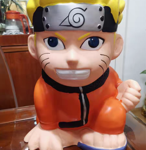 包邮火影忍者周边鸣人 超大号玩偶摆件存钱罐...