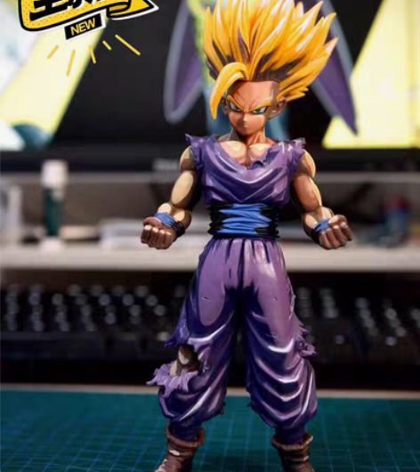 漫画色巧克力色龙珠手办模型孙悟饭摆件玩具超...