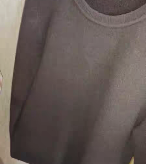 包邮H.X正品卡其色双杠休闲羊毛针织衫 M...