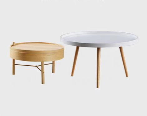 转卖泡沫小敏北欧风白色圆盘茶几  小户型客...