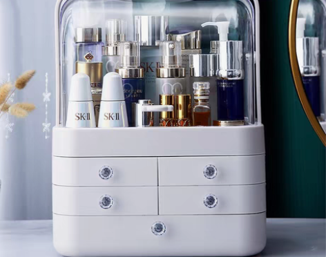转卖大容量化妆品收纳盒高级感口红护肤品桌面...