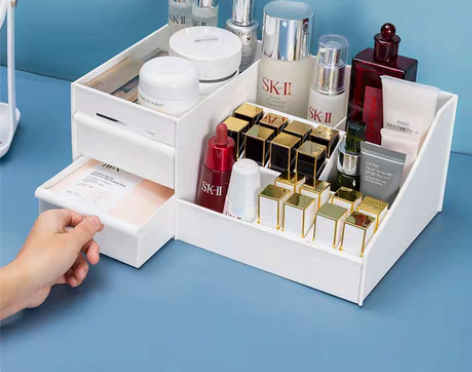 转卖【狂欢价】桌面化妆品收纳盒收纳架抽屉式...