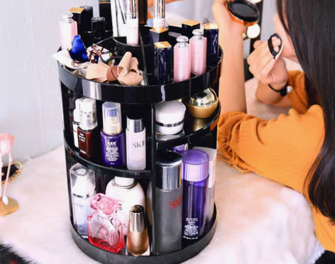 转卖雅居乐化妆品收纳盒置物架桌面旋转亚克力...