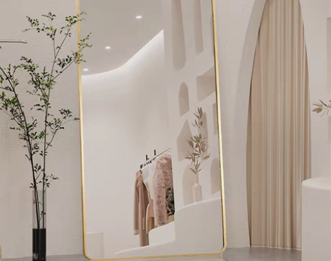 转卖全身镜显瘦 服装店镜子落地美颜试衣镜网...