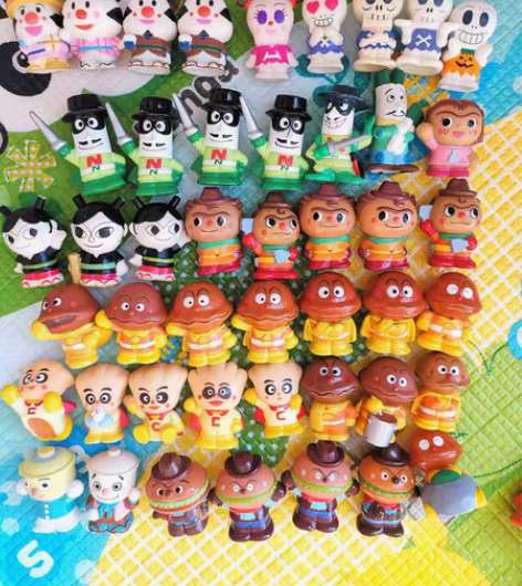 面包超人指偶人偶摆件食玩玩具 二手的，有磨...