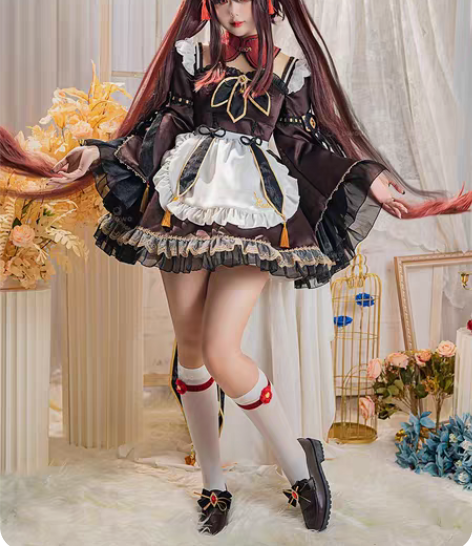 包邮【租】悠窝窝原神胡桃女仆cos大全套~...