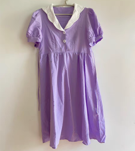 包邮娃娃领连衣裙 第一张调了下光线所以跟第...