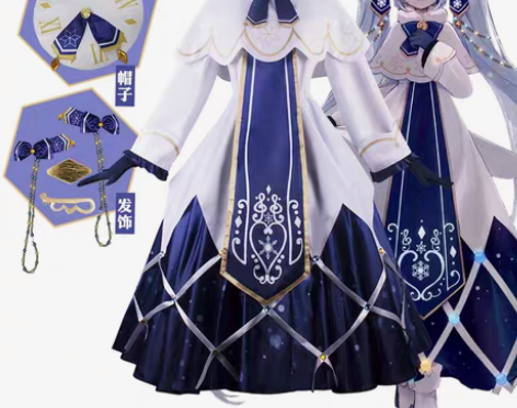 [出]初音未来cos服2021雪初音  全...