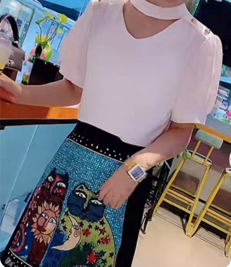 可换墨绿色包臀半身裙套装女夏季新款港风复古...