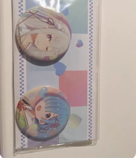 星河动漫 雷姆+爱蜜莉亚套装徽章 全新未拆...