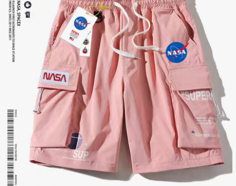 转卖nasa旗舰店官网联名短裤男夏季学生宇...