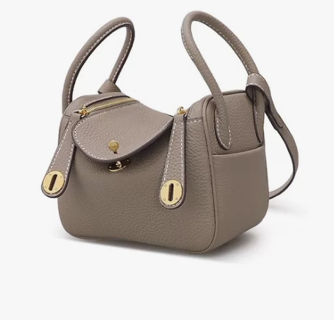 全新大象灰金扣小号19厘米配丝巾和小马，T...