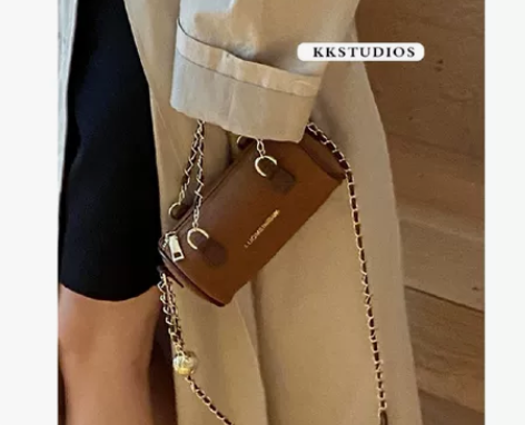 手提链条包包女2021新款潮时尚磨砂腋下包...