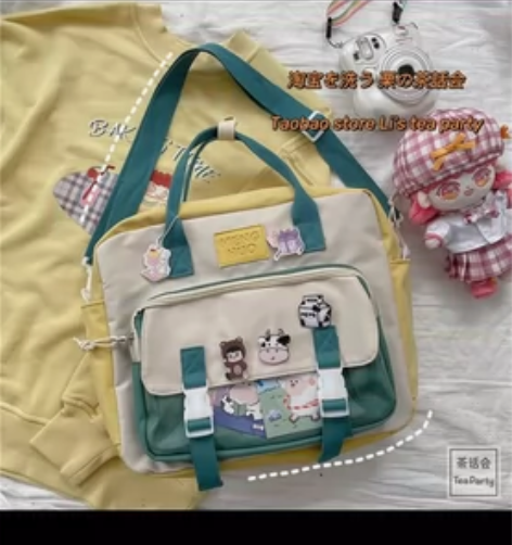 ?ins日系原宿软妹少女学生双肩包女 韩版...