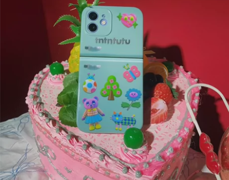 tntntutu桃心商店原创复古平面3d设...