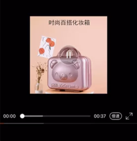 手提行李箱化妆小箱子包14寸卡通可爱动漫密...